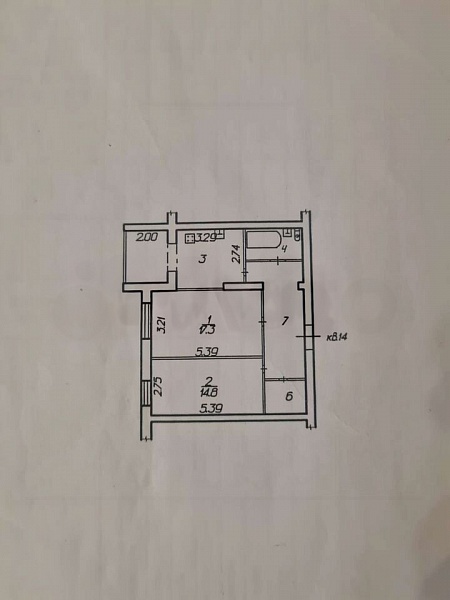 2-к. квартира, 70 м², 3/7 эт.